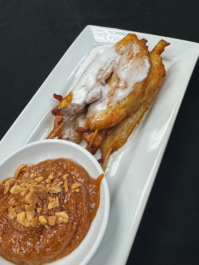Chicken satay (GF).