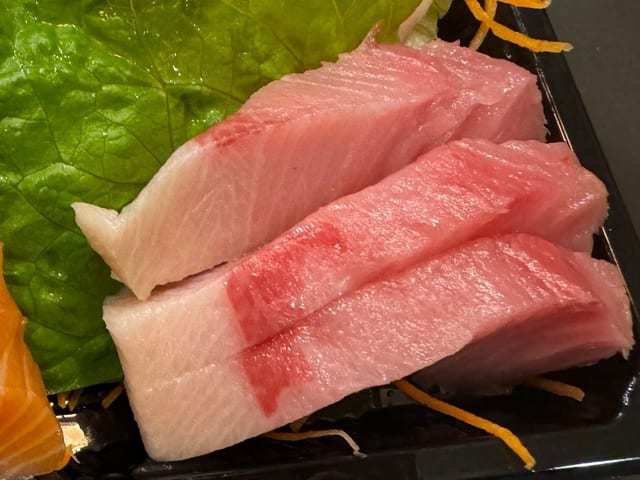 Yellowtail Hamachi Sashimi.