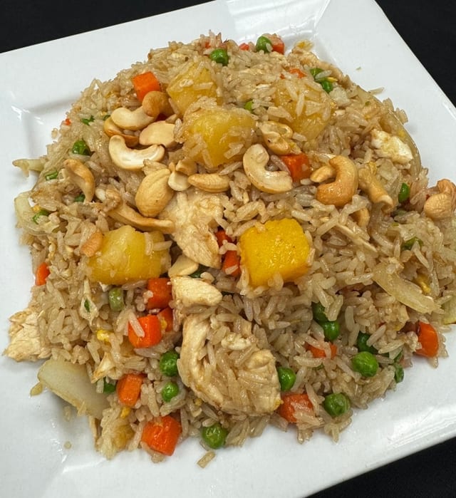Pineapple fried rice.